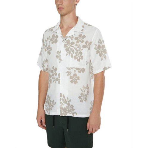 Onia air linen-blend convertible vacation shirt