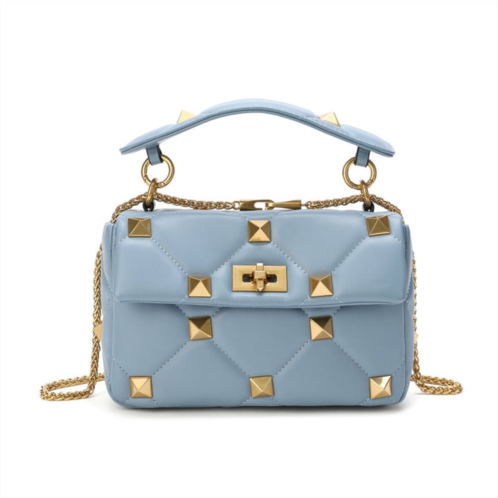 Tiffany & Fred quilted and studded sheepskin leather shoulder bag