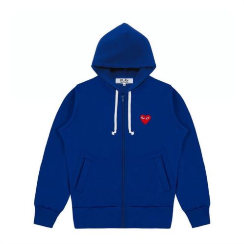 Comme Des Garcon blue hooded zipped sweater