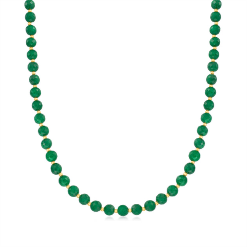 Canaria Fine Jewelry canaria emerald bead necklace in 10kt yellow gold