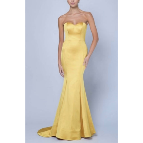Bariano victoria sweetheart dress in gold