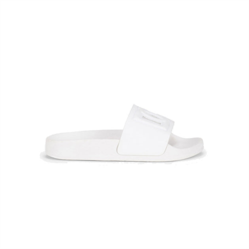 Dolce & Gabbana embossed logo white sandals