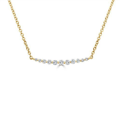 Sabrina Designs 14k gold & diamond curved bar necklace