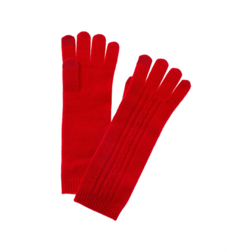 Phenix oval cable stitch long cashmere gloves