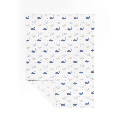 Lush Decor narwhal starfish reversible soft & plush oversized baby blanket