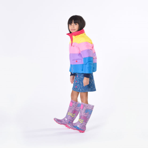 Little Marc Jacobs purple logo rain boots