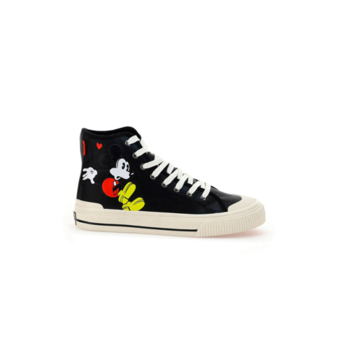 Master of Arts black mickey graphic high top sneakers