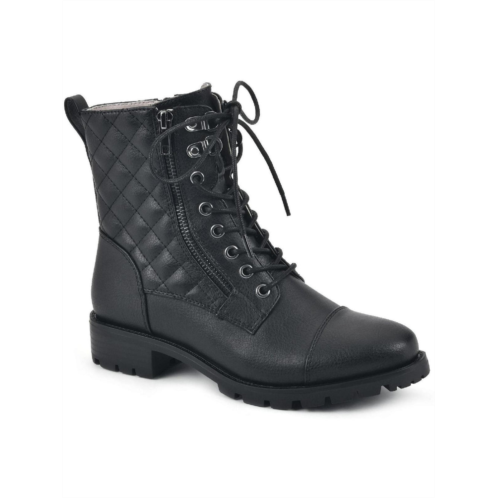 White Mountain dashing womens zipper quilted combat & lace-up boots