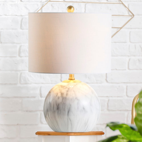 JONATHAN Y luna 21.5 faux marble resin led table lamp