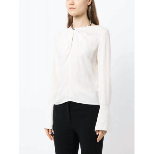 A.L.C. skylar embellished neck-strap blouse in off white
