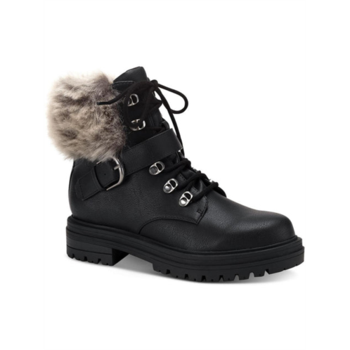 Sun + Stone orlenaa womens cold weather faux fur lined booties