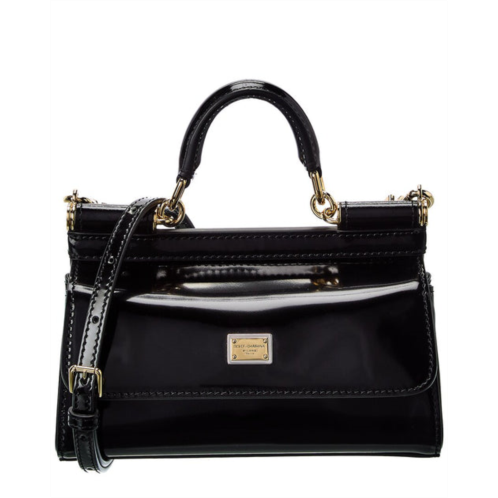 Dolce & Gabbana sicily small patent satchel
