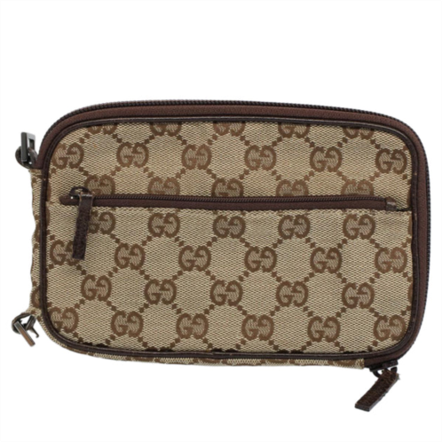 Gucci gg canvas canvas clutch bag (pre-owned)