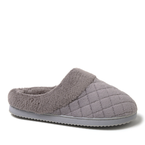 Dearfoams womens libby quilted terry clog slipper