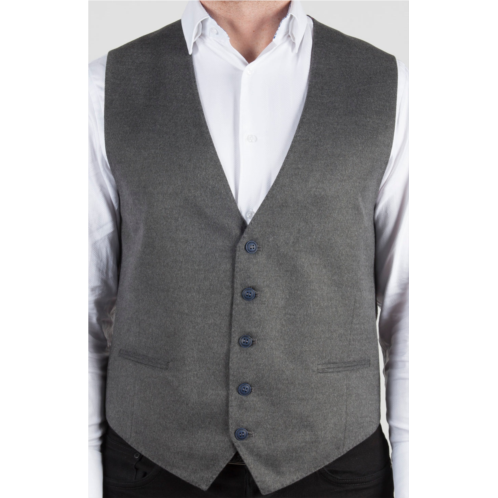 Luchiano Visconti solid grey formal vest (big & tall)