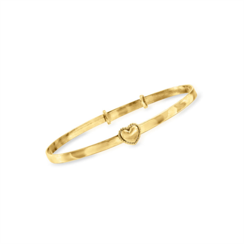 Ross-Simons babys 14kt yellow gold heart bangle bracelet