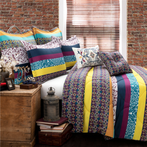 Lush Decor boho stripe 7 piece comforter set
