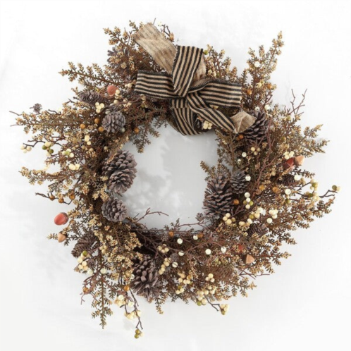 Safavieh faux 31 inch berry & pine cone wreath w/ bow