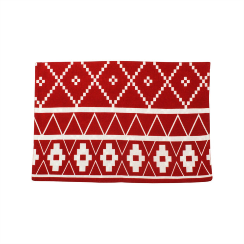 Viva by VIETRI bohemian linens holiday red reversible placemats - set of 4