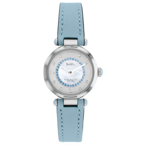 Coach womens cary silver mother of pearl dial watch