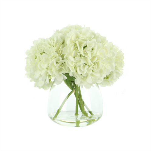 Creative Displays white hydrangea floral arrangement