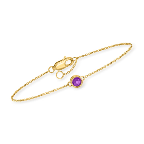 RS Pure ross-simons amethyst bracelet in 14kt yellow gold