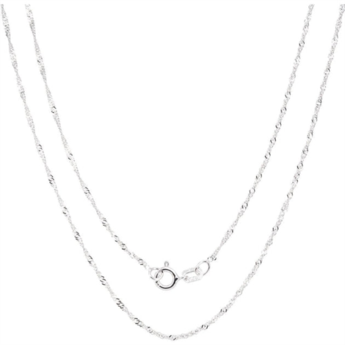 A&M 925 sterling silver singapore chain necklace