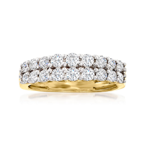 Ross-Simons diamond 2-row ring in 14kt yellow gold
