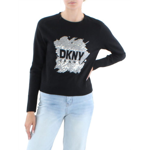 DKNY Jeans womens crewneck cozy sweatshirt