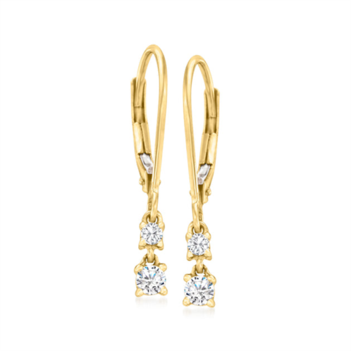 Canaria Fine Jewelry canaria diamond 2-stone drop earrings in 10kt yellow gold