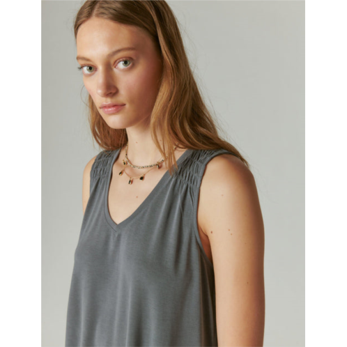 Lucky Brand stone charm layer necklace