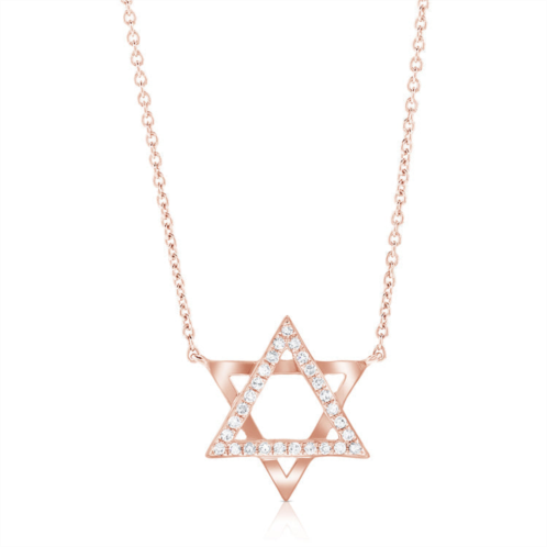 Sabrina Designs 14k gold & diamond star of david necklace