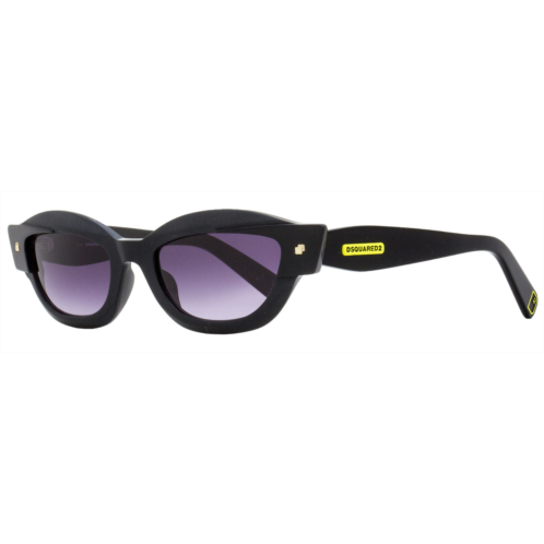 Dsquared2 womens ava sunglasses dq0335 05b shiny/matte black 53mm