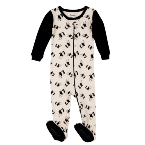 Leveret kids footed cotton pajamas panda