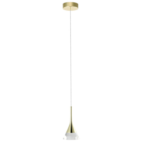 VONN Lighting amalfi vap2211gl 4.75 integrated led pendant lighting fixture with cone shade, gold