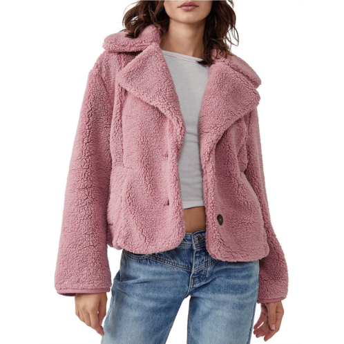 Free People joplin womens faux fur warm teddy coat