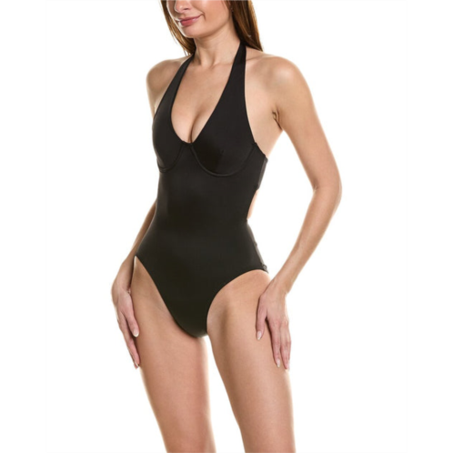 Norma Kamali underwire halter one-piece