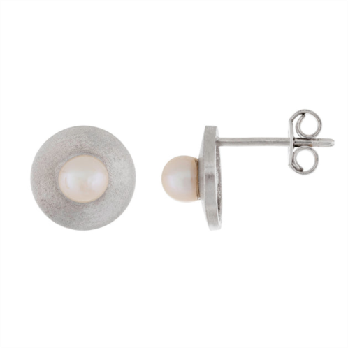 Splendid Pearls 14k white gold pearl earrings