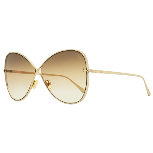 Tom Ford womens butterfly sunglasses tf842 nickie 28f gold 66mm