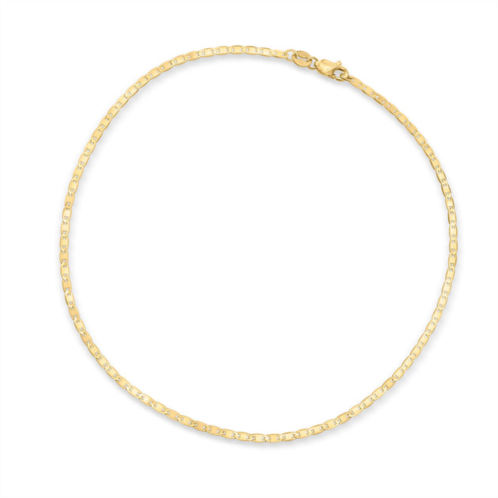 Canaria Fine Jewelry canaria 1.75mm 10kt yellow gold mariner-link anklet