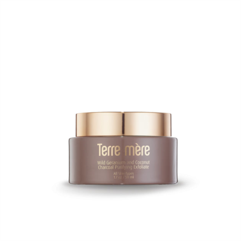 Terre Mere Cosmetics wild geranium and coconut charcoal purifying exfoliate