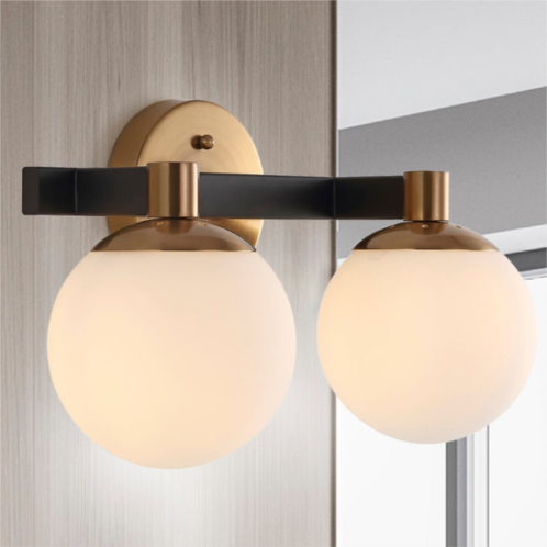 JONATHAN Y modernist globe 15.25 2-light metal/frosted glass modern contemporary led vanity