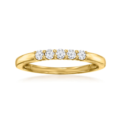 Ross-Simons lab-grown diamond 5-stone ring in 18kt gold over sterling