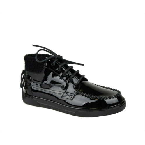 Saint Laurent mens patent leather hi top sneakers