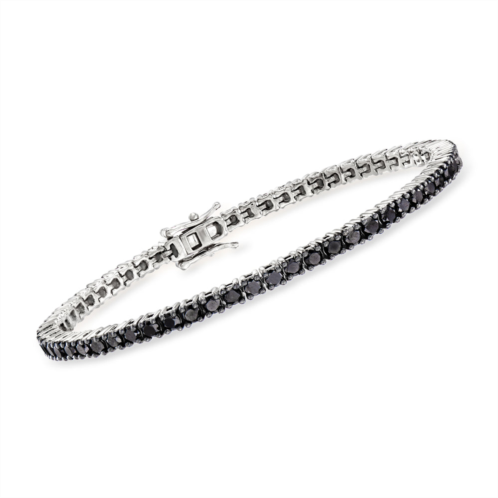 Ross-Simons black diamond tennis bracelet in sterling silver