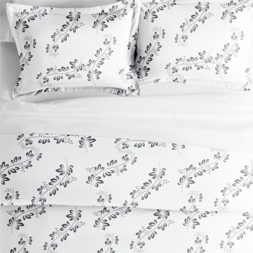 Ienjoy Home simple vine gray pattern duvet cover set ultra soft microfiber bedding, full/queen