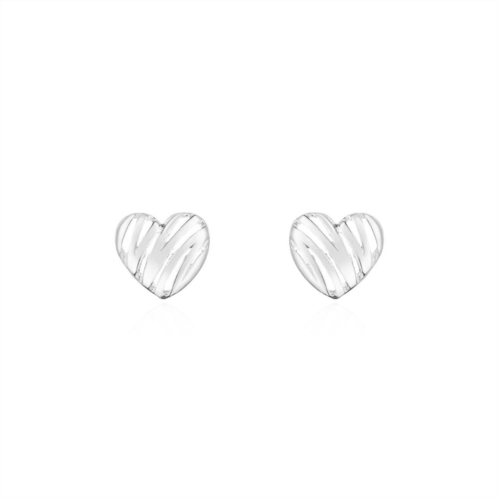 The Lovery scribble heart stud earrings