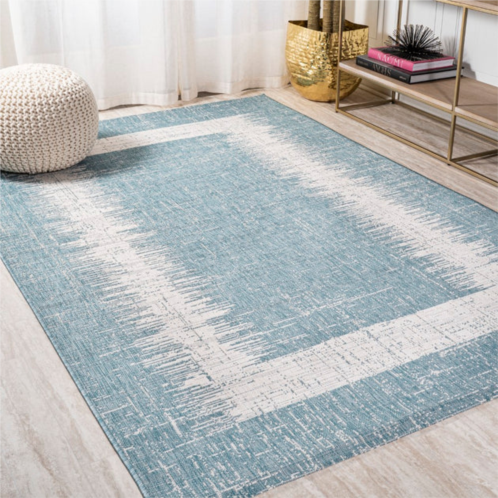 JONATHAN Y scandi minimalist border indoor/outdoor area rug