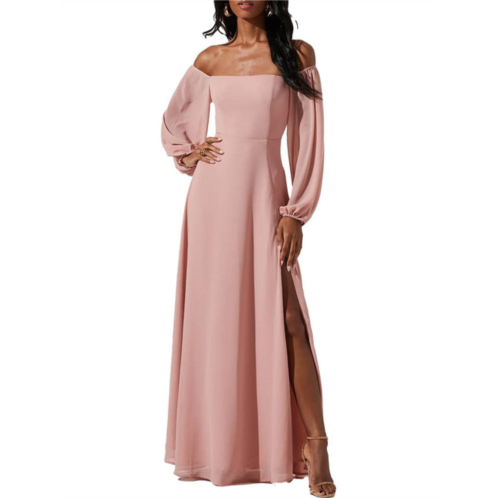 ASTR the Label lucinda womens bishop sleeves long maxi dress