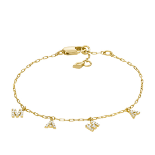 Fossil womens hazel gold-tone brass chain bracelet
